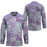 Mele Kalikimaka Hawaii Christmas Hockey Jersey Poni Seamless Floral Motif - Polynesian Pride