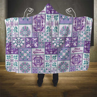 Mele Kalikimaka Hawaii Christmas Hooded Blanket Poni Seamless Floral Motif - Polynesian Pride