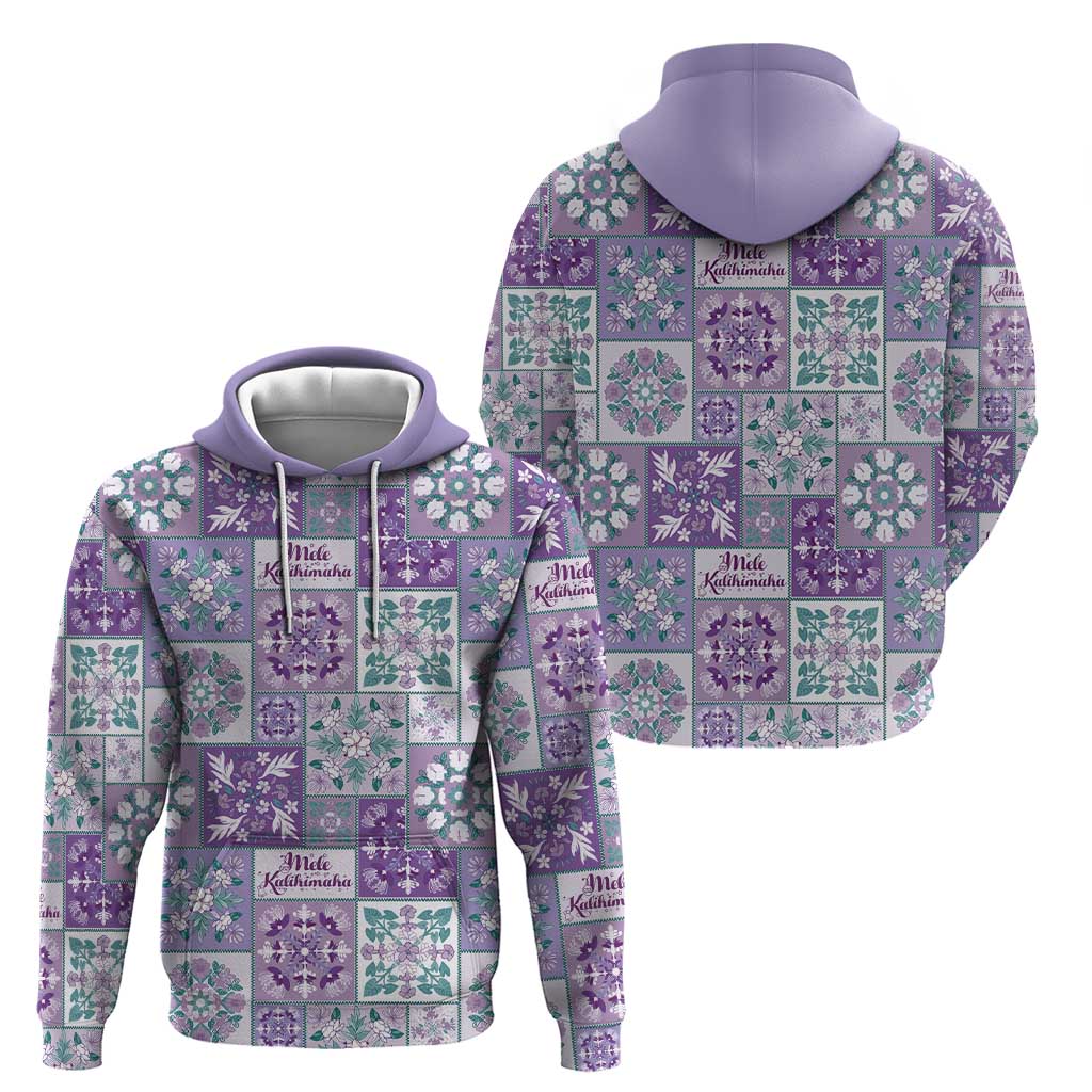 Mele Kalikimaka Hawaii Christmas Hoodie Poni Seamless Floral Motif - Polynesian Pride