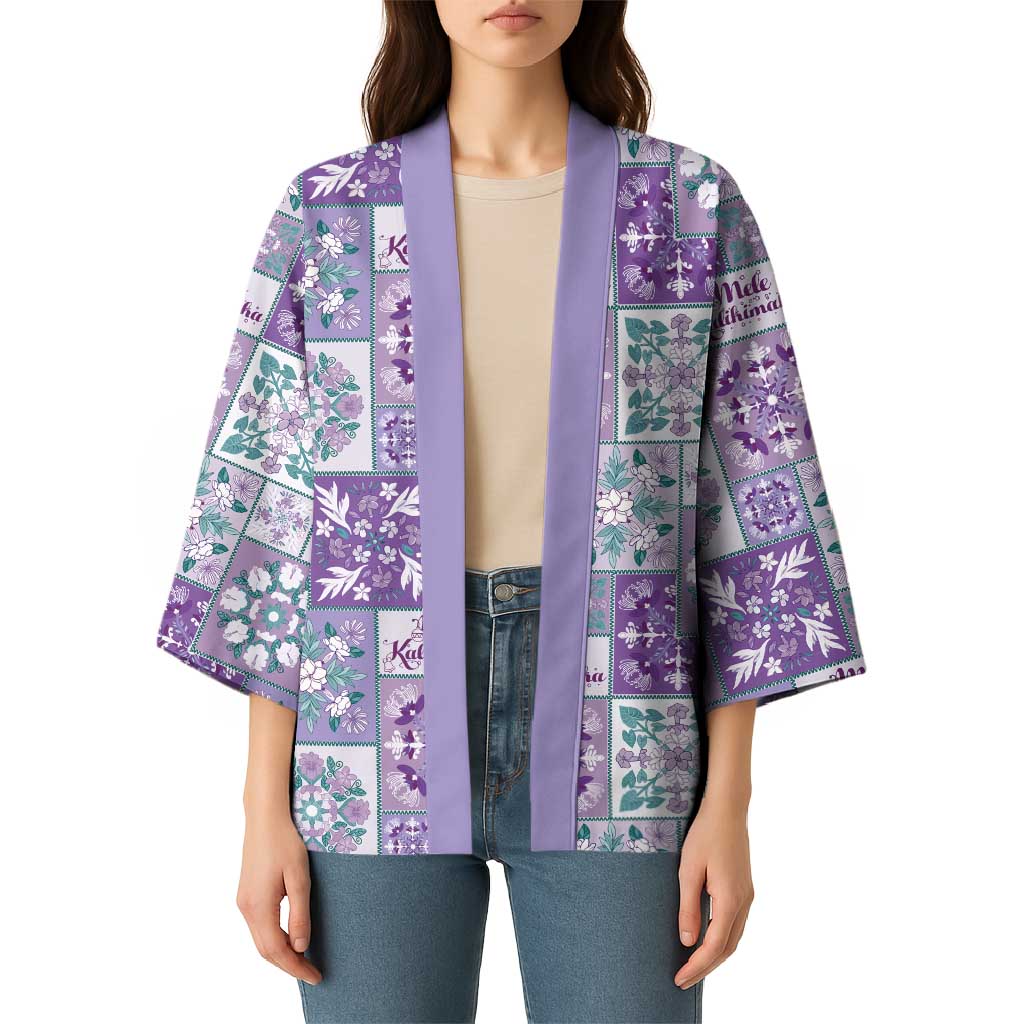 Mele Kalikimaka Hawaii Christmas Kimono Poni Seamless Floral Motif - Polynesian Pride