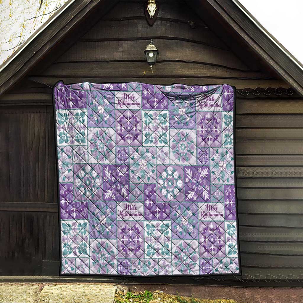 Mele Kalikimaka Hawaii Christmas Quilt Poni Seamless Floral Motif - Polynesian Pride