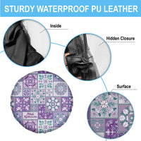 Mele Kalikimaka Hawaii Christmas Spare Tire Cover Poni Seamless Floral Motif - Polynesian Pride