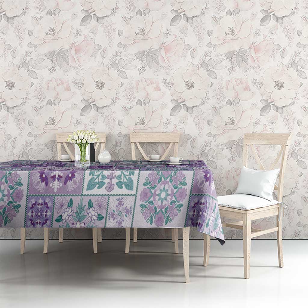 Mele Kalikimaka Hawaii Christmas Tablecloth Poni Seamless Floral Motif - Polynesian Pride