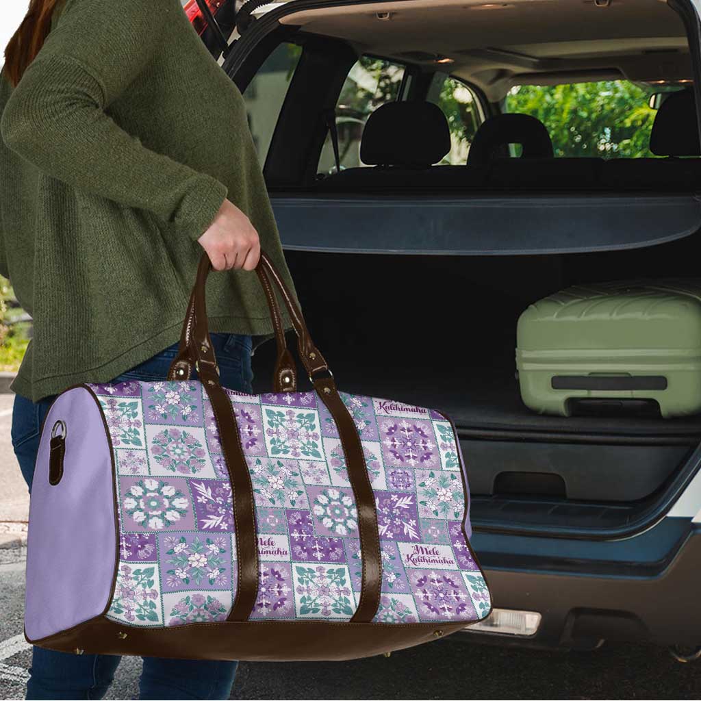 Mele Kalikimaka Hawaii Christmas Travel Bag Poni Seamless Floral Motif - Polynesian Pride