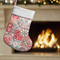 Mele Kalikimaka Hawaii Christmas Stocking Ulaula Seamless Floral Motif - Polynesian Pride