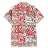Mele Kalikimaka Hawaii Christmas Family Matching Mermaid Dress and Hawaiian Shirt Ulaula Seamless Floral Motif LT9 - Polynesian Pride