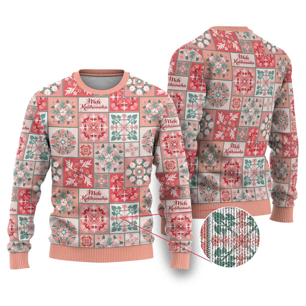 Mele Kalikimaka Hawaii Christmas Ugly Christmas Sweater Ulaula Seamless Floral Motif - Polynesian Pride