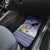 American Samoa Bald Eagle Car Mats Polynesian Tropical Flowers