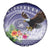 American Samoa Bald Eagle Spare Tire Cover Polynesian Tropical Flowers