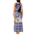 American Samoa Bald Eagle Tank Maxi Dress Polynesian Tropical Flowers