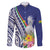New Caledonia Kagu Bird Family Matching Puletasi and Hawaiian Shirt Polynesian Tropical Flowers