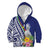 New Caledonia Kagu Bird Kid Hoodie Polynesian Tropical Flowers