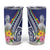 New Caledonia Kagu Bird Tumbler Cup Polynesian Tropical Flowers