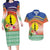 New Caledonia Nautilus Shell Couples Matching Long Sleeve Bodycon Dress and Hawaiian Shirt Polynesian Tropical Flowers