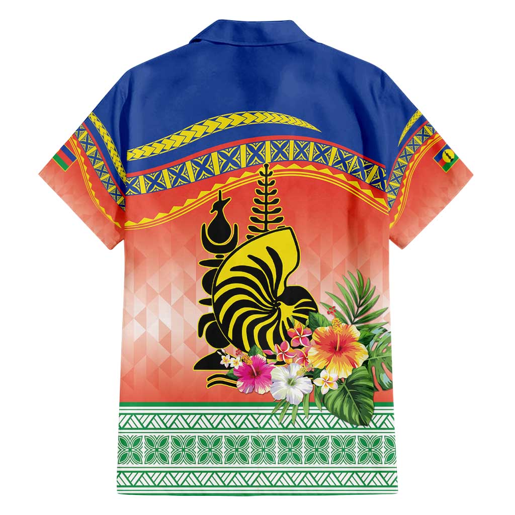 New Caledonia Nautilus Shell Family Matching Puletasi and Hawaiian Shirt Polynesian Tropical Flowers