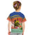 New Caledonia Nautilus Shell Kid T Shirt Polynesian Tropical Flowers