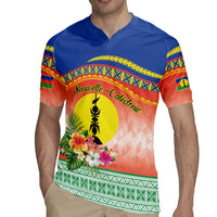 New Caledonia Nautilus Shell Rugby Jersey Polynesian Tropical Flowers