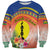 New Caledonia Nautilus Shell Sweatshirt Polynesian Tropical Flowers