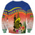 New Caledonia Nautilus Shell Sweatshirt Polynesian Tropical Flowers