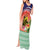 New Caledonia Nautilus Shell Tank Maxi Dress Polynesian Tropical Flowers