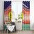 New Caledonia Nautilus Shell Window Curtain Polynesian Tropical Flowers