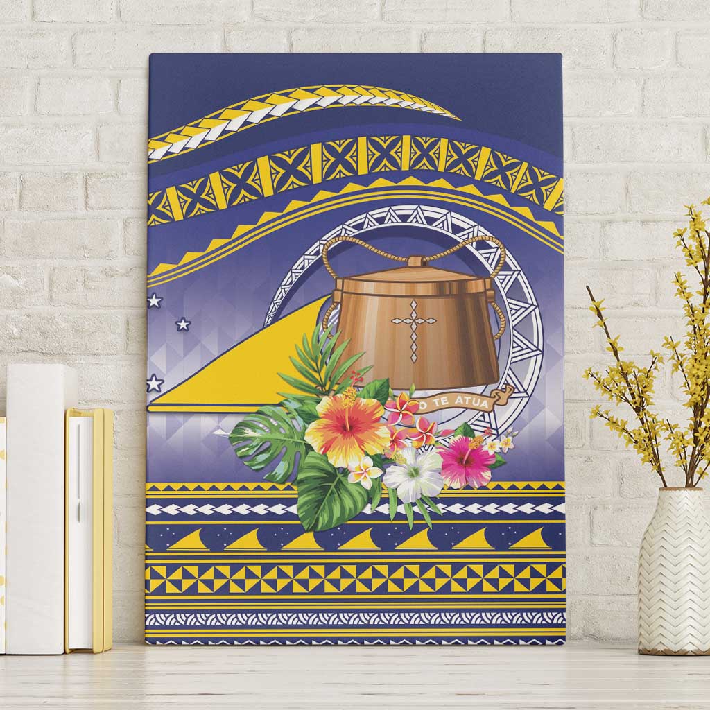 Tokelau Tuluma Canvas Wall Art Polynesian Tropical Flowers