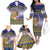 Tokelau Tuluma Family Matching Off The Shoulder Long Sleeve Dress and Hawaiian Shirt Polynesian Tropical Flowers