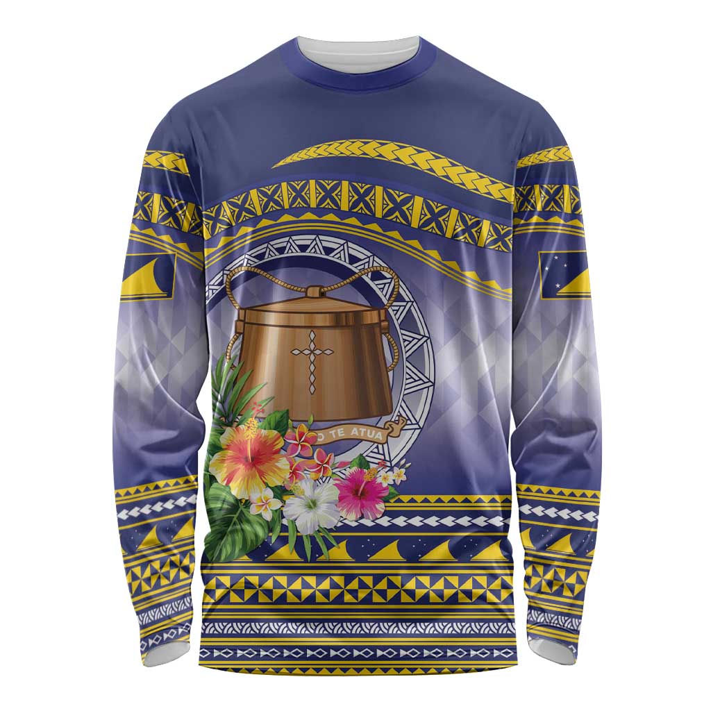 Tokelau Tuluma Long Sleeve Shirt Polynesian Tropical Flowers