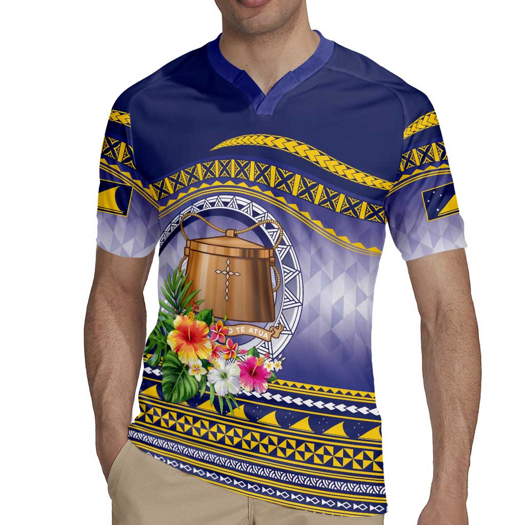 Tokelau Tuluma Rugby Jersey Polynesian Tropical Flowers