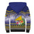 Tokelau Tuluma Sherpa Hoodie Polynesian Tropical Flowers