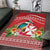 Wallis et Futuna Kingfisher Area Rug Polynesian Tropical Flowers