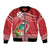 Wallis et Futuna Kingfisher Bomber Jacket Polynesian Tropical Flowers