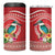 Wallis et Futuna Kingfisher 4 in 1 Can Cooler Tumbler Polynesian Tropical Flowers