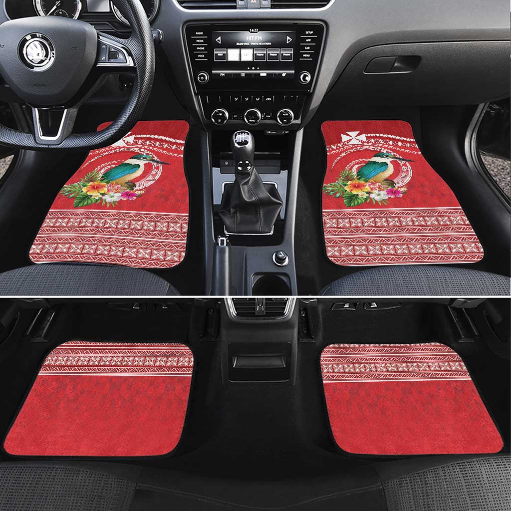 Wallis et Futuna Kingfisher Car Mats Polynesian Tropical Flowers