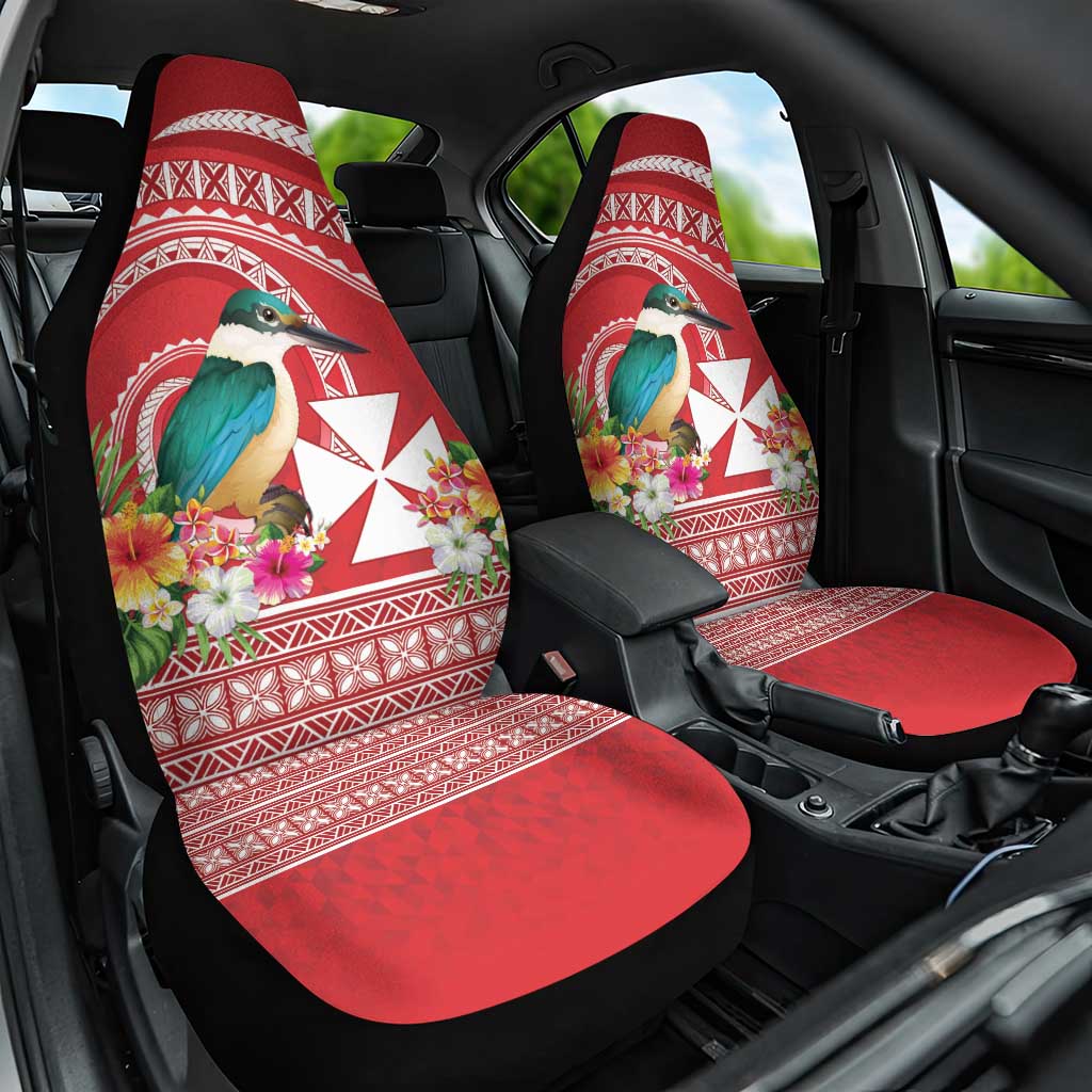 Wallis et Futuna Kingfisher Car Seat Cover Polynesian Tropical Flowers LT9 One Size Red - Polynesian Pride