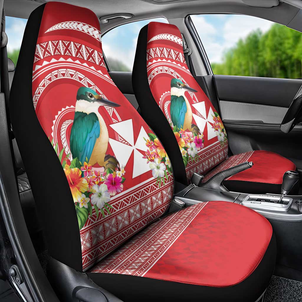 Wallis et Futuna Kingfisher Car Seat Cover Polynesian Tropical Flowers LT9 - Polynesian Pride