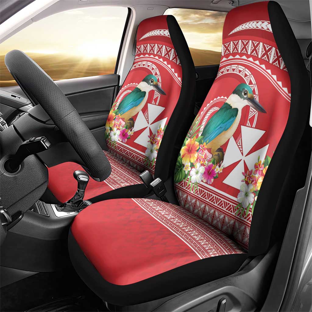 Wallis et Futuna Kingfisher Car Seat Cover Polynesian Tropical Flowers LT9 - Polynesian Pride
