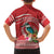 Wallis et Futuna Kingfisher Family Matching Off The Shoulder Long Sleeve Dress and Hawaiian Shirt Polynesian Tropical Flowers