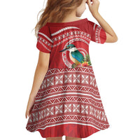 Wallis et Futuna Kingfisher Family Matching Puletasi and Hawaiian Shirt Polynesian Tropical Flowers LT9 - Polynesian Pride