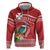 Wallis et Futuna Kingfisher Hoodie Polynesian Tropical Flowers