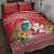 Wallis et Futuna Kingfisher Quilt Bed Set Polynesian Tropical Flowers