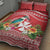 Wallis et Futuna Kingfisher Quilt Bed Set Polynesian Tropical Flowers