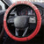 Wallis et Futuna Kingfisher Steering Wheel Cover Polynesian Tropical Flowers