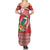 Wallis et Futuna Kingfisher Summer Maxi Dress Polynesian Tropical Flowers