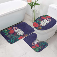 Maori Wheku Meri Kirihimete Personalised Bathroom Set All Blue Indigenous Maori Motif - Polynesian Pride