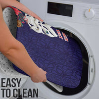 Maori Wheku Meri Kirihimete Personalised Bathroom Set All Blue Indigenous Maori Motif - Polynesian Pride