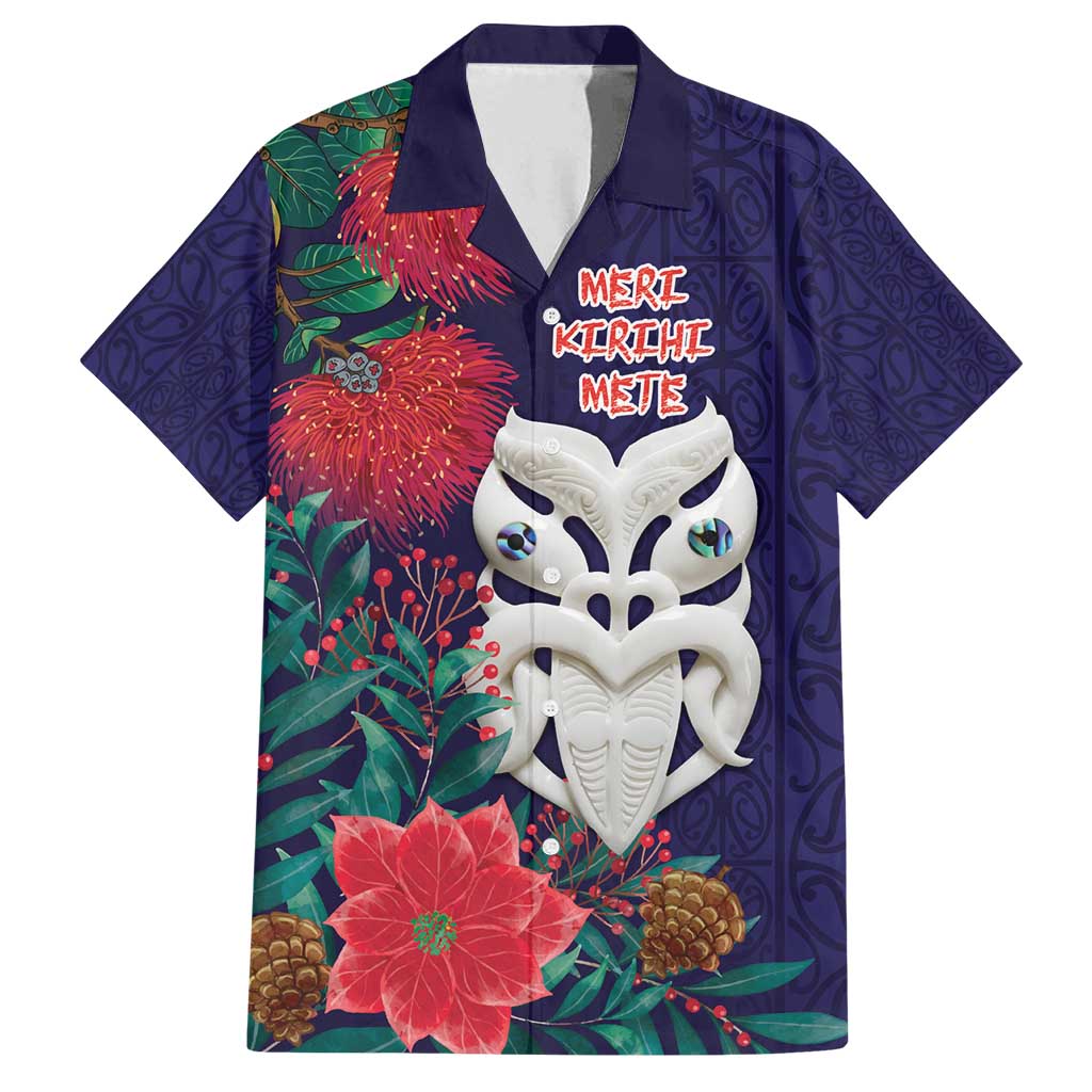 Maori Wheku Meri Kirihimete Personalised Family Matching Long Sleeve Bodycon Dress and Hawaiian Shirt All Blue Indigenous Maori Motif - Polynesian Pride