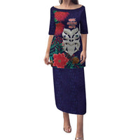 Maori Wheku Meri Kirihimete Personalised Puletasi All Blue Indigenous Maori Motif - Polynesian Pride