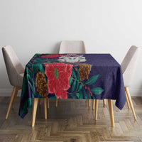 Maori Wheku Meri Kirihimete Personalised Tablecloth All Blue Indigenous Maori Motif - Polynesian Pride