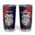 Maori Wheku Meri Kirihimete Personalised Tumbler Cup All Blue Indigenous Maori Motif - Polynesian Pride